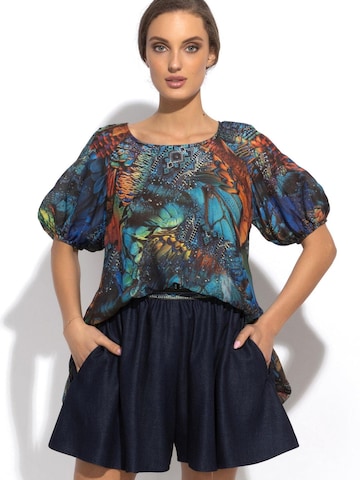 JIORO Flared Broek 'ESSENTIALS' in Blauw