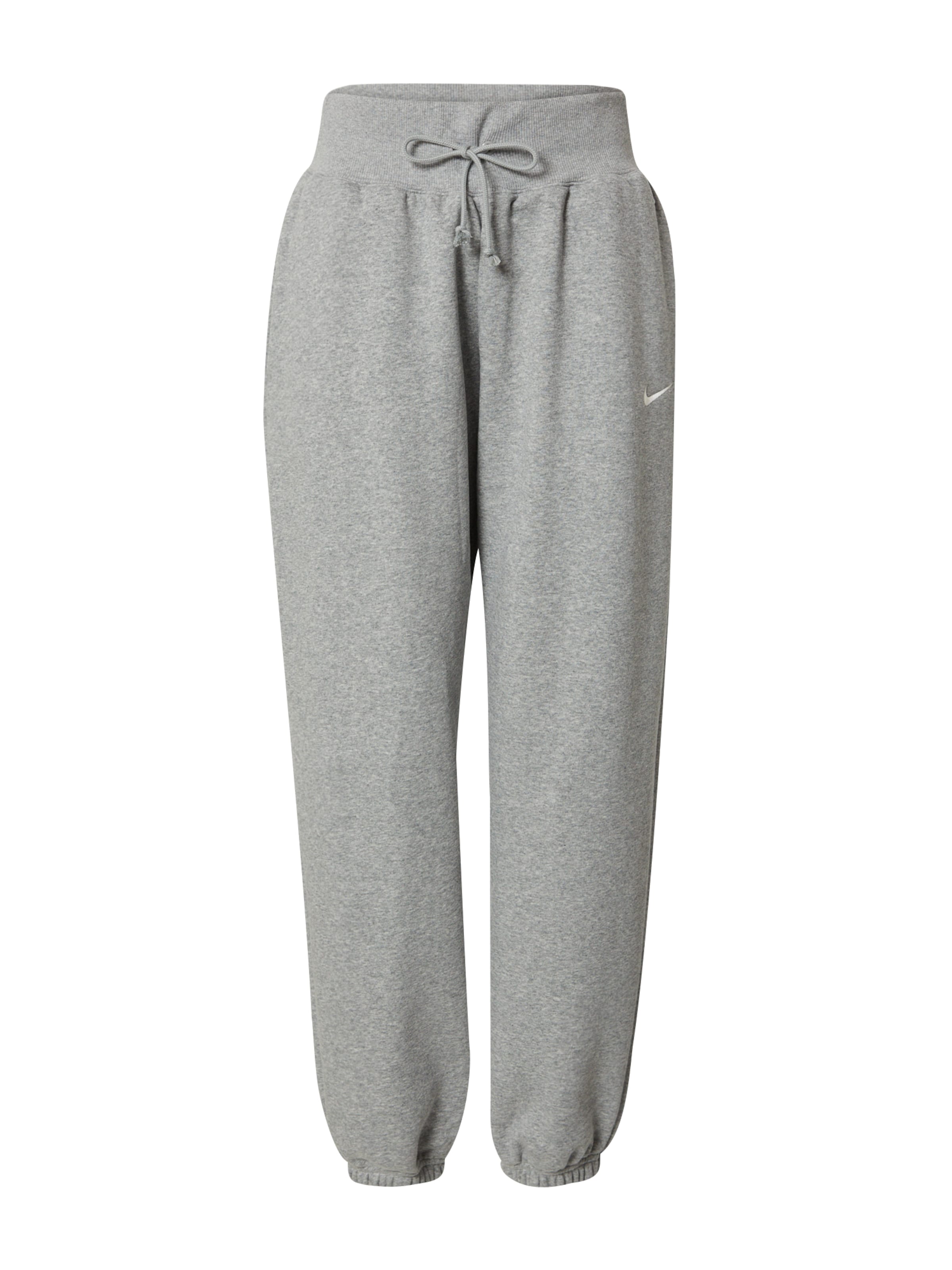 Nike Sportswear Дънки Tapered Leg Панталон 'Phoenix Fleece' в сиво: отпред
