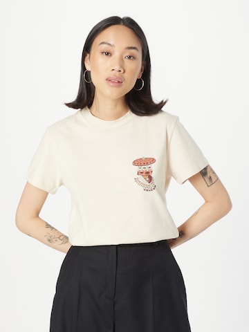 Volcom T-shirt 'CONNECTED MINDS' i beige: framsida