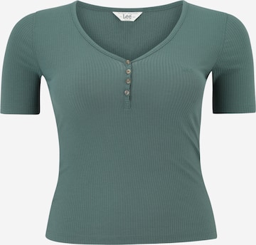 Lee Футболка 'SS HENLEY' в Зеленый: спереди