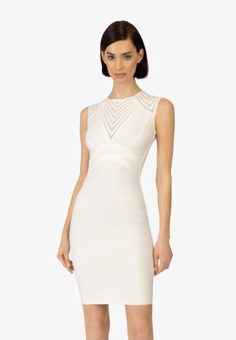 Kraimod Εφαρμοστό φόρεμα σε λευκό: μπροστά