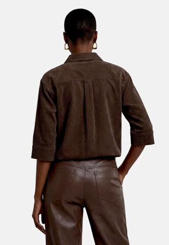 zero Bluse in Braun