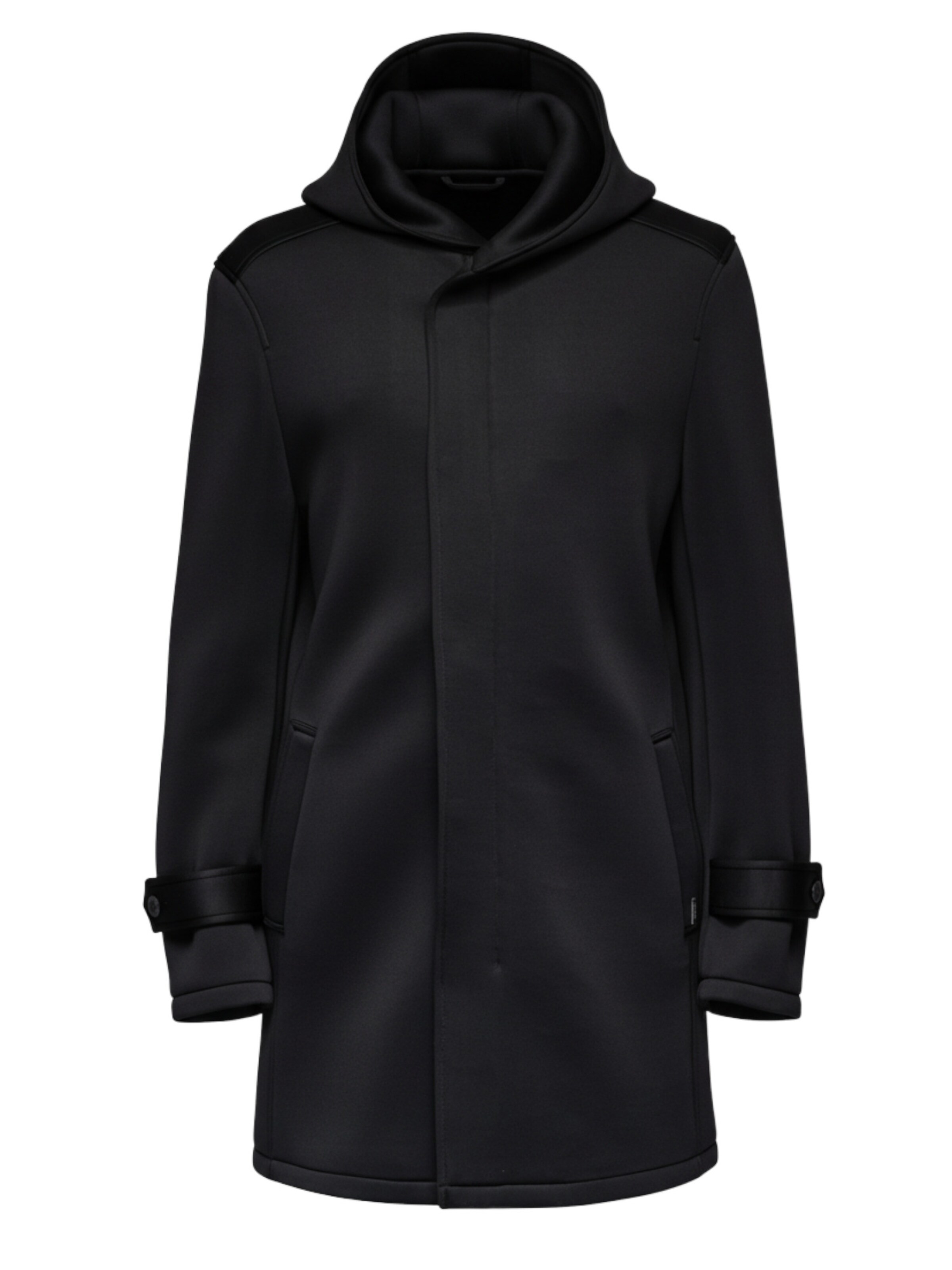 Ombre Between-Seasons Coat 'OM-COLC-0144' in Black, Item view