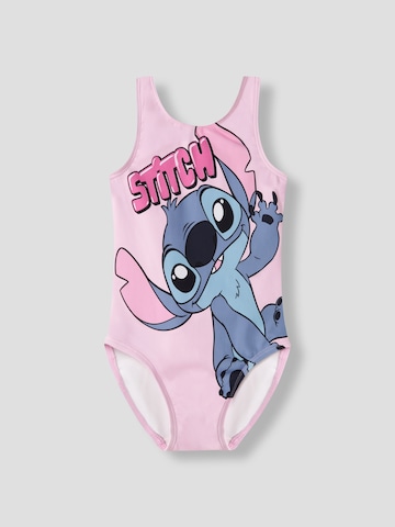 NAME IT Badedragt 'Stitch' i pink