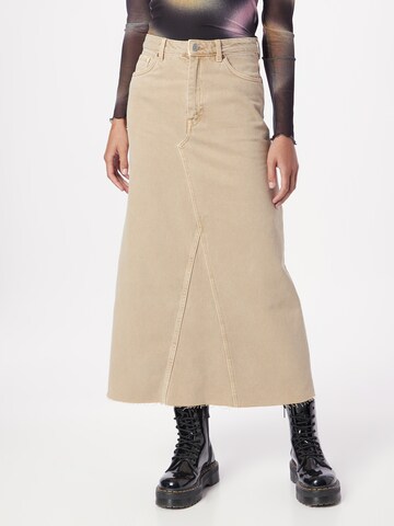 Monki Skirt in Beige: front