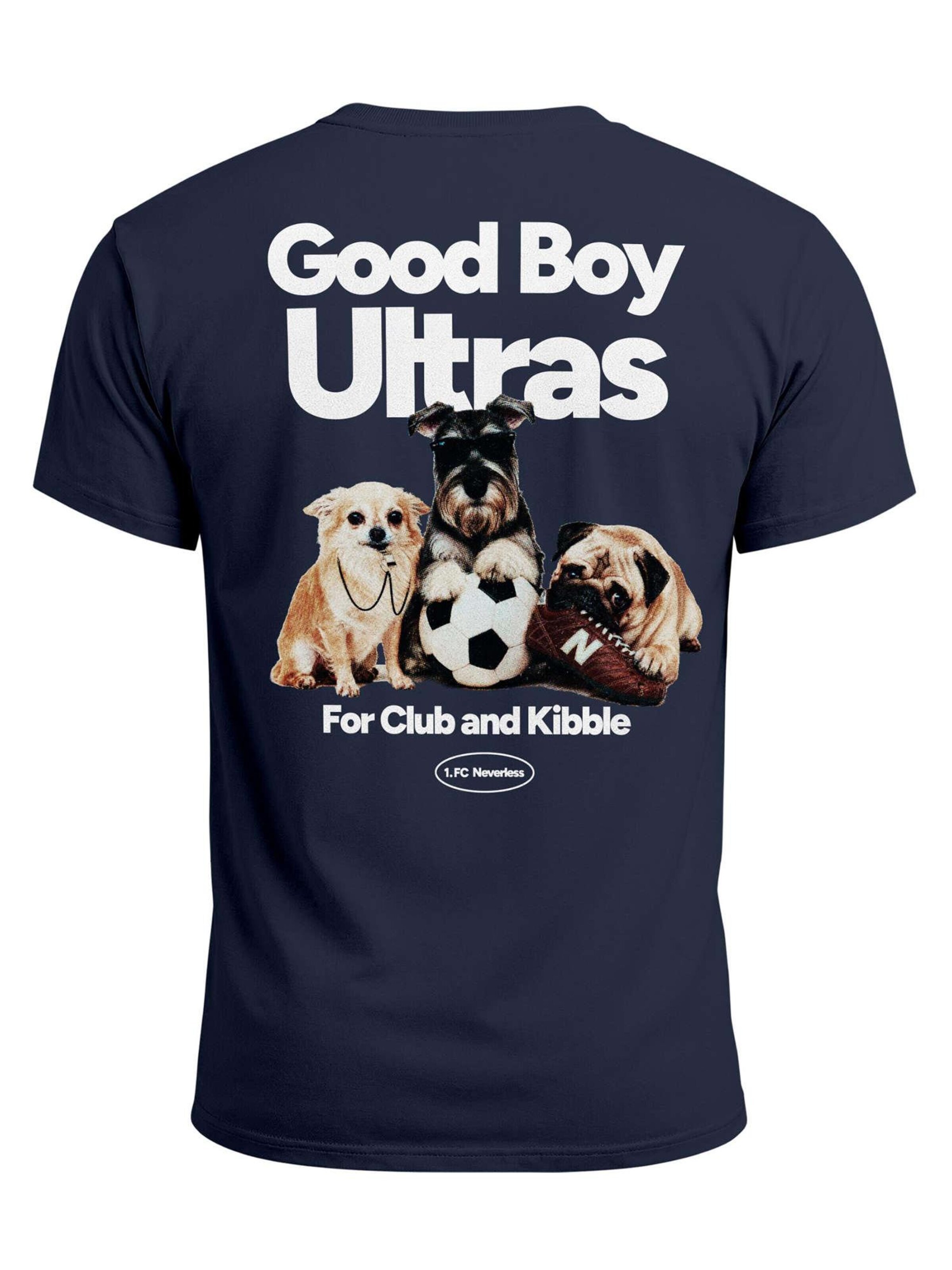 Neverless Shirt 'Good Boy Ultras' in Blue: front