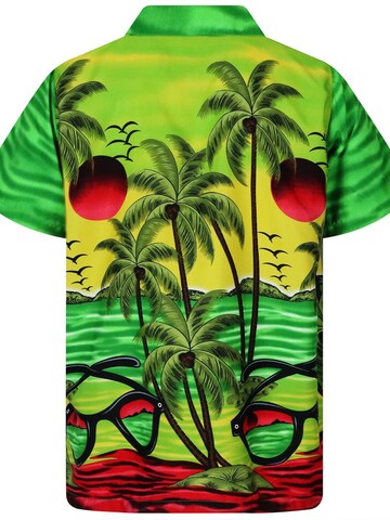 King Kameha - Camiseta 'Sunglasses' en verde