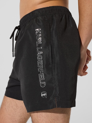 Karl Lagerfeld Шорти за плуване 'Ikon' в черно