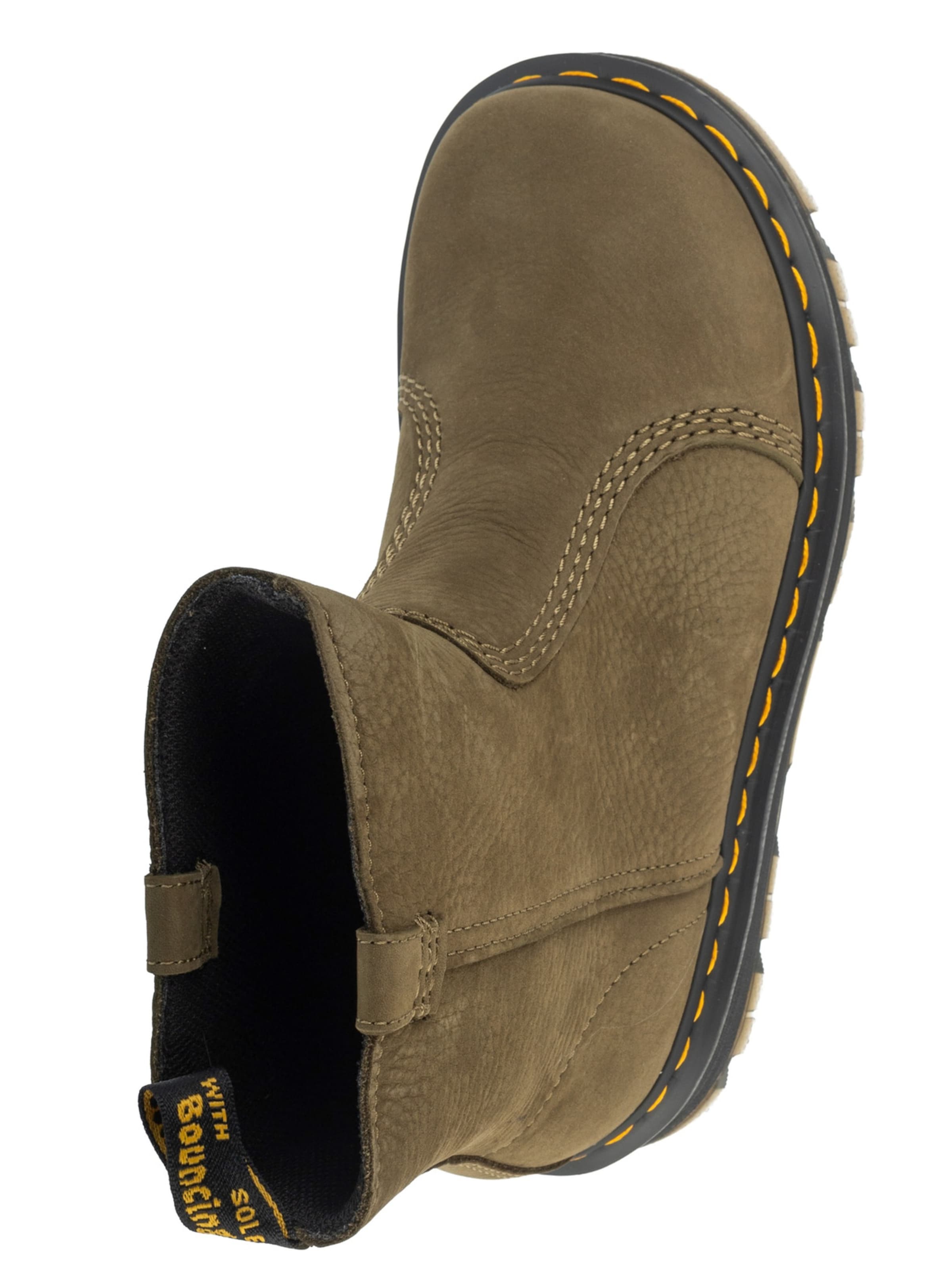 Dr. Martens Chelsea boots 'ZebZag Rigger' in Groen