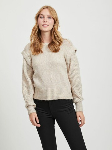 VILA Sweater 'Catina' in Beige: front