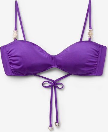 CALZEDONIA Bikini Top in Purple: front