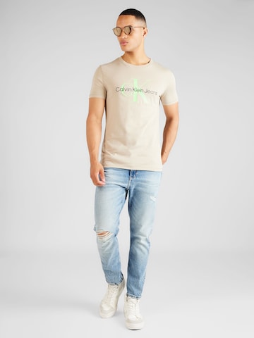 Calvin Klein Jeans Tričko – béžová