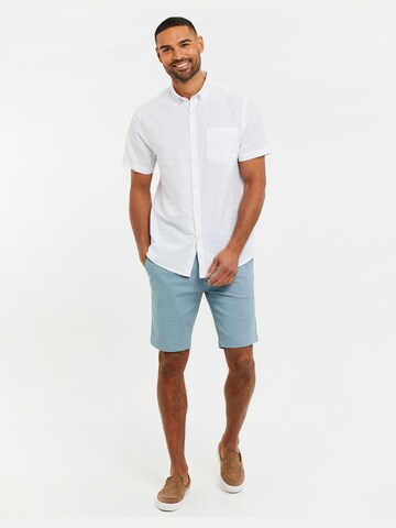 Threadbare Regular fit Button Up Shirt 'Dragon' in White
