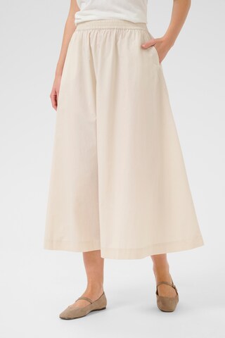 Cream Rok 'Devika' in Beige: voorkant