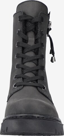 Rieker Lace-Up Ankle Boots in Black