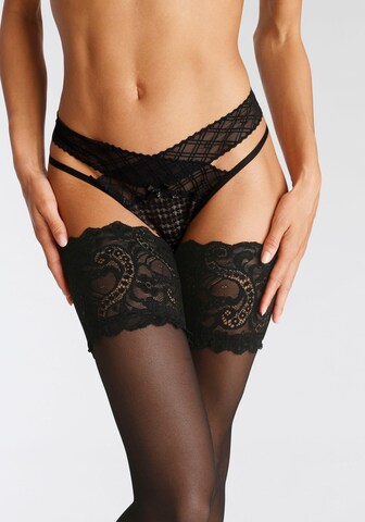 LASCANA Selvsiddende strømpebukser i sort