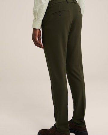 WE Fashion Slimfit Bukse med press i grønn