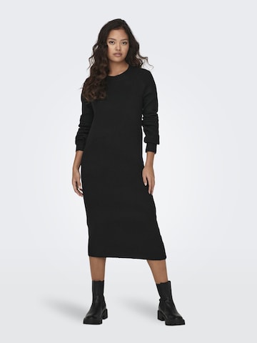 JDY Úpletové šaty 'Rue' – černá: přední strana