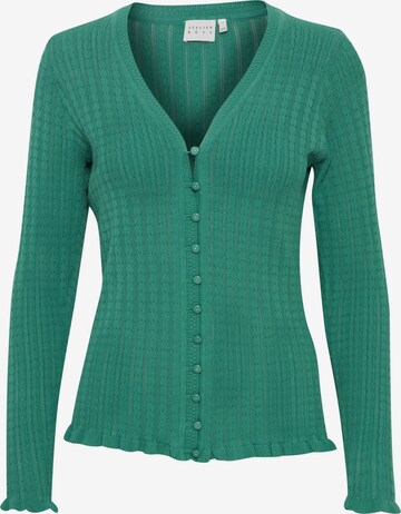 Atelier Rêve Knit Cardigan 'Irfantino' in Green: front