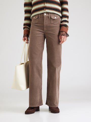 GAP Wide leg Παντελόνι σε καφέ: μπροστά