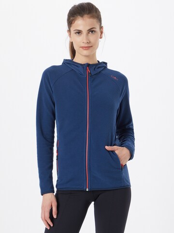 CMP Athletic Fleece Jacket in Blue: front