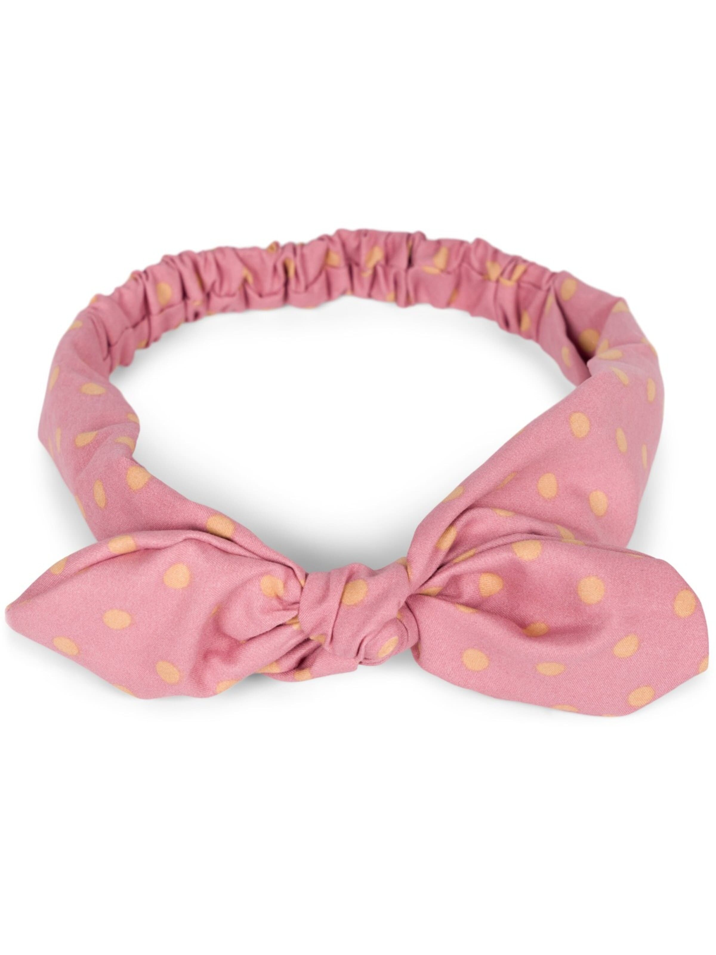 styleBREAKER Hair jewelry 'Haarband mit Punkte Muster und Schleife' in Pink: front