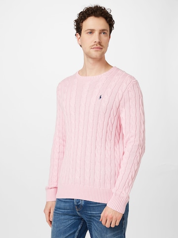 Regular fit Pullover 'Driver' di Polo Ralph Lauren in rosa: frontale