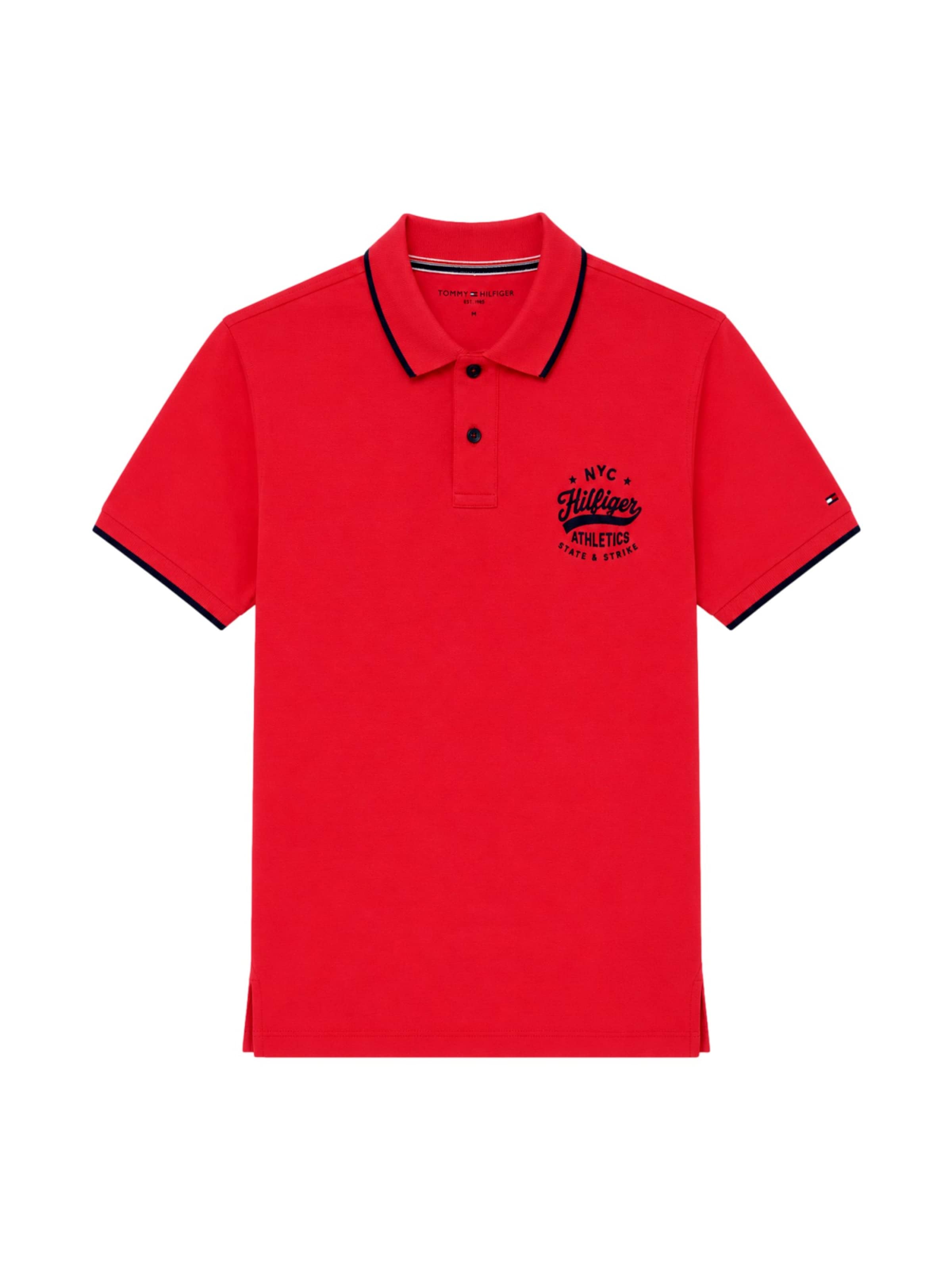 TOMMY HILFIGER T-Shirt en L en rouge / noir, Vue avec produit