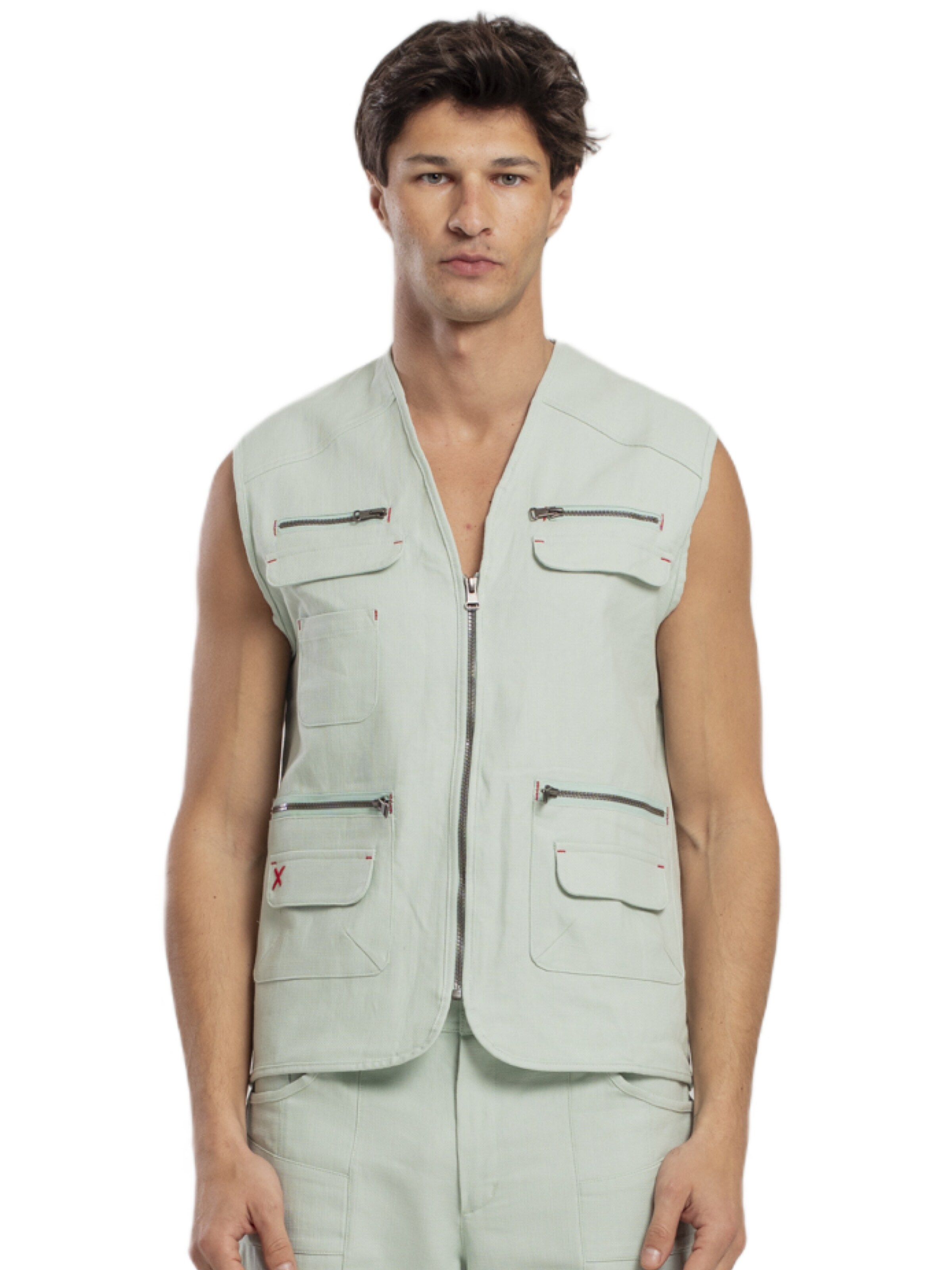 PCFG Vest 'Free Heaven' in Green: front