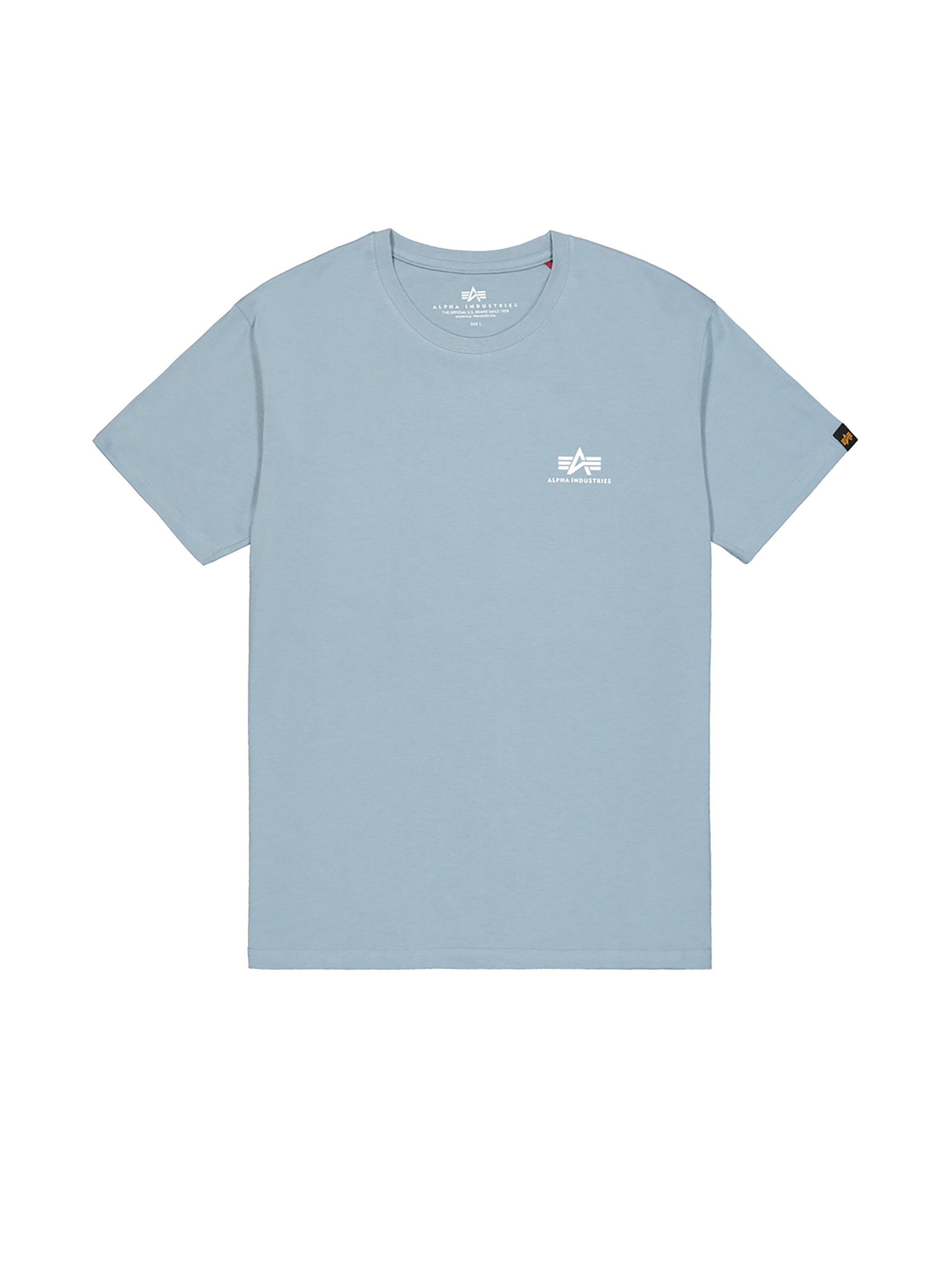 ALPHA INDUSTRIES Shirt 'Basic Small Logo'‌‌ in Blau: Vorderseite