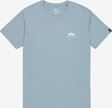 ALPHA INDUSTRIES Shirt 'Basic Small Logo' in Blau: Vorderseite