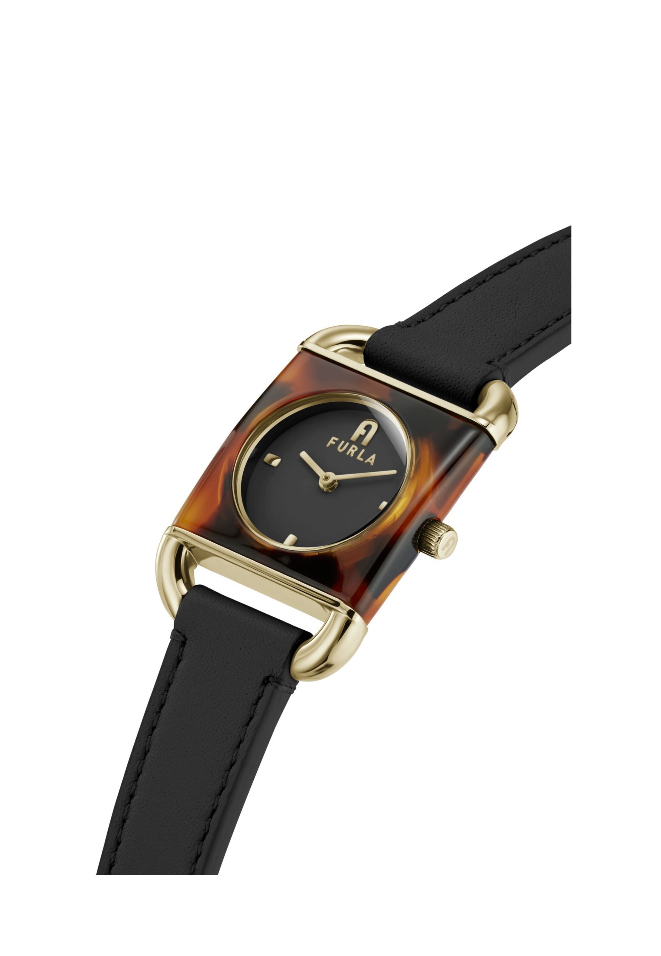 FURLA Armbanduhr 'Arco Square ' in Schwarz