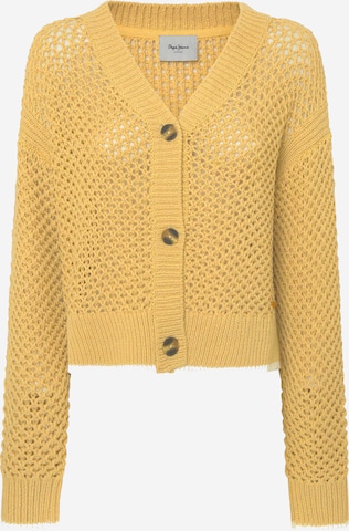 Pepe Jeans Knit Cardigan 'ISABELLA' in Yellow: front