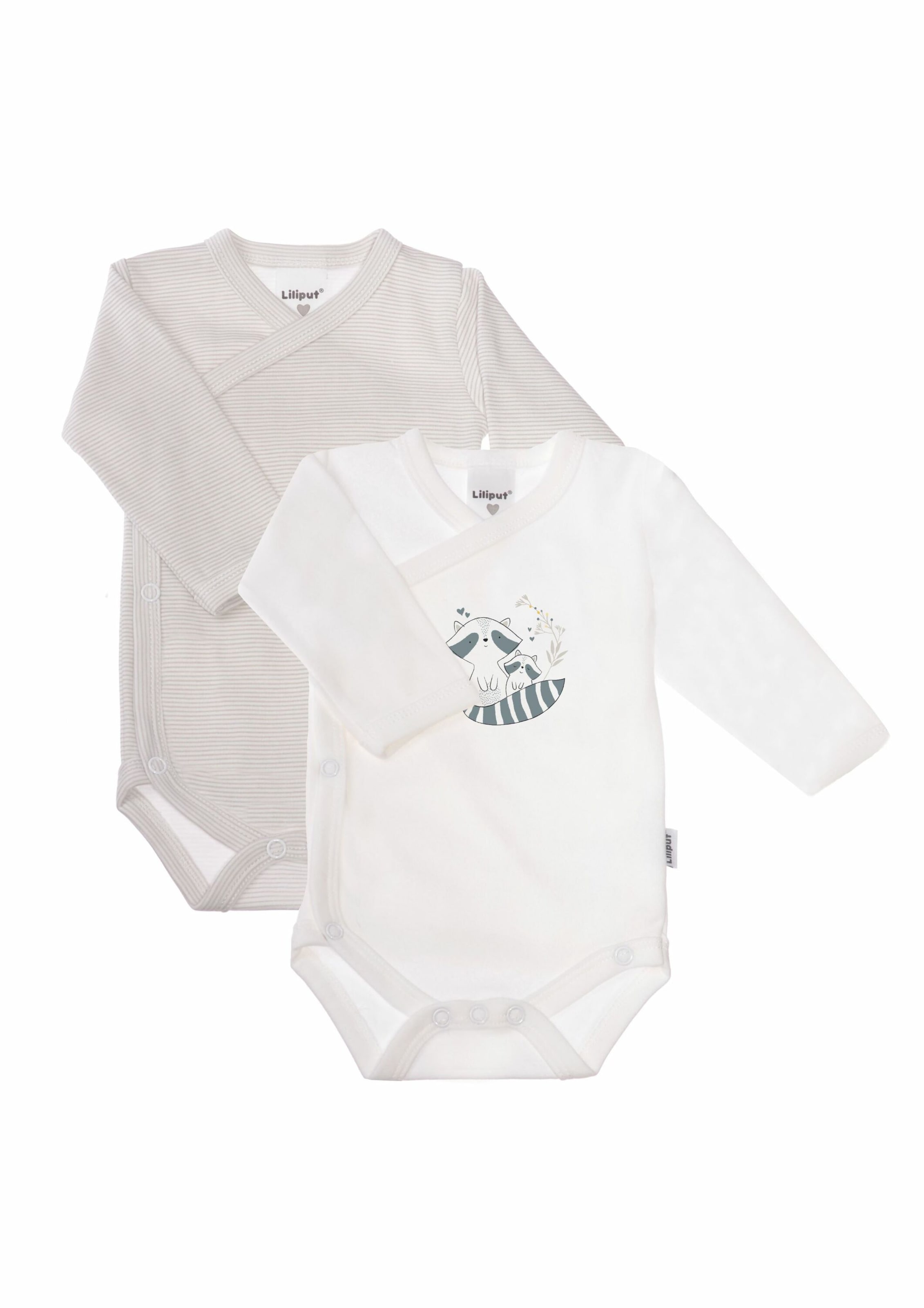 LILIPUT Romper/Bodysuit 'Waschbär' in Grey: front