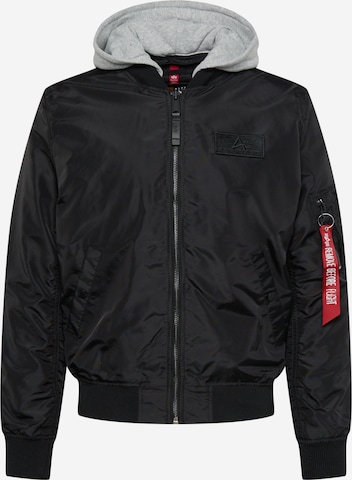 ALPHA INDUSTRIES Tussenjas in Zwart: voorkant