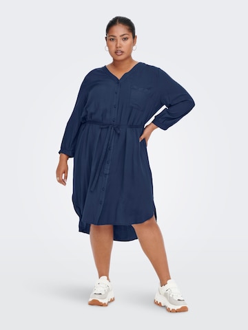 ONLY Carmakoma Shirt Dress in Blue