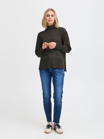 PULZ Jeans Sweater 'Steffi' in Brown