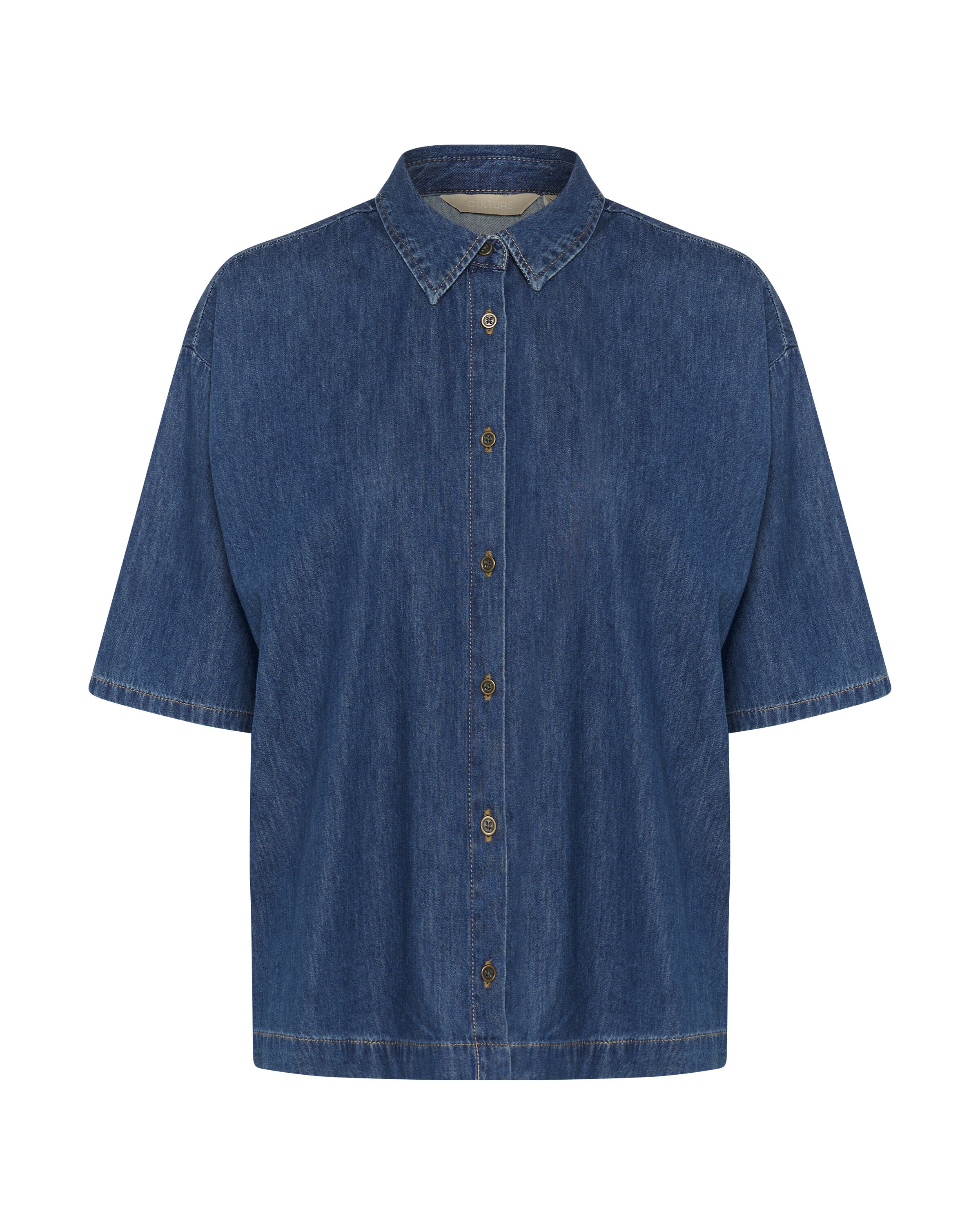 CULTURE Blouse 'Berteline Arpa' in Blue: front