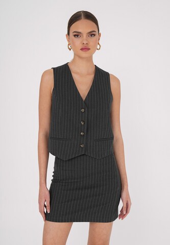 FRESHLIONS Suit vest 'Velvet' in Grey: front