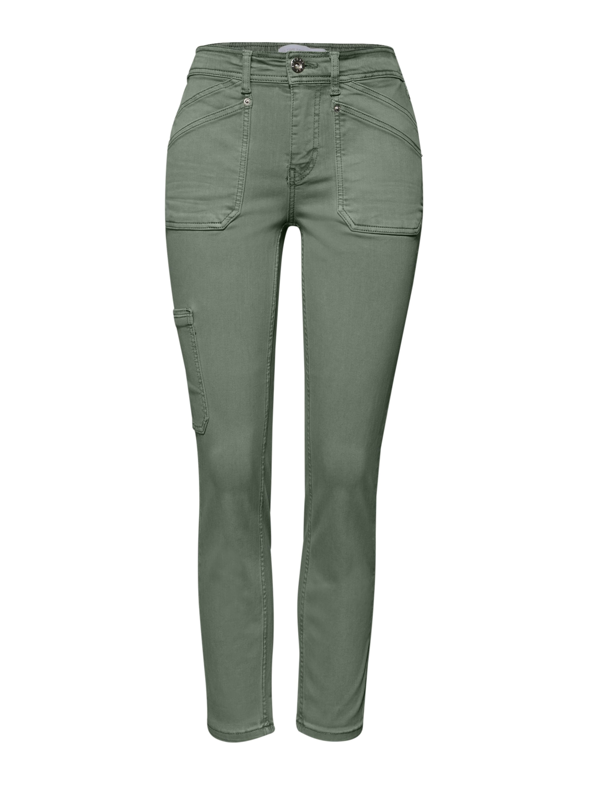 STREET ONE - Slimfit Vaquero 'Charlie' en verde: frente