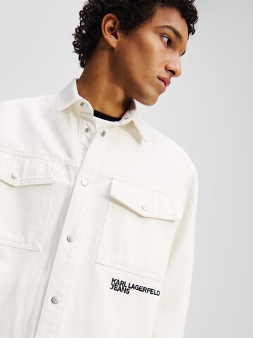 Regular fit Camicia di KARL LAGERFELD JEANS in bianco