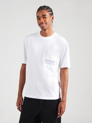 HUGO Shirt 'Nogoste' in Wit: voorkant