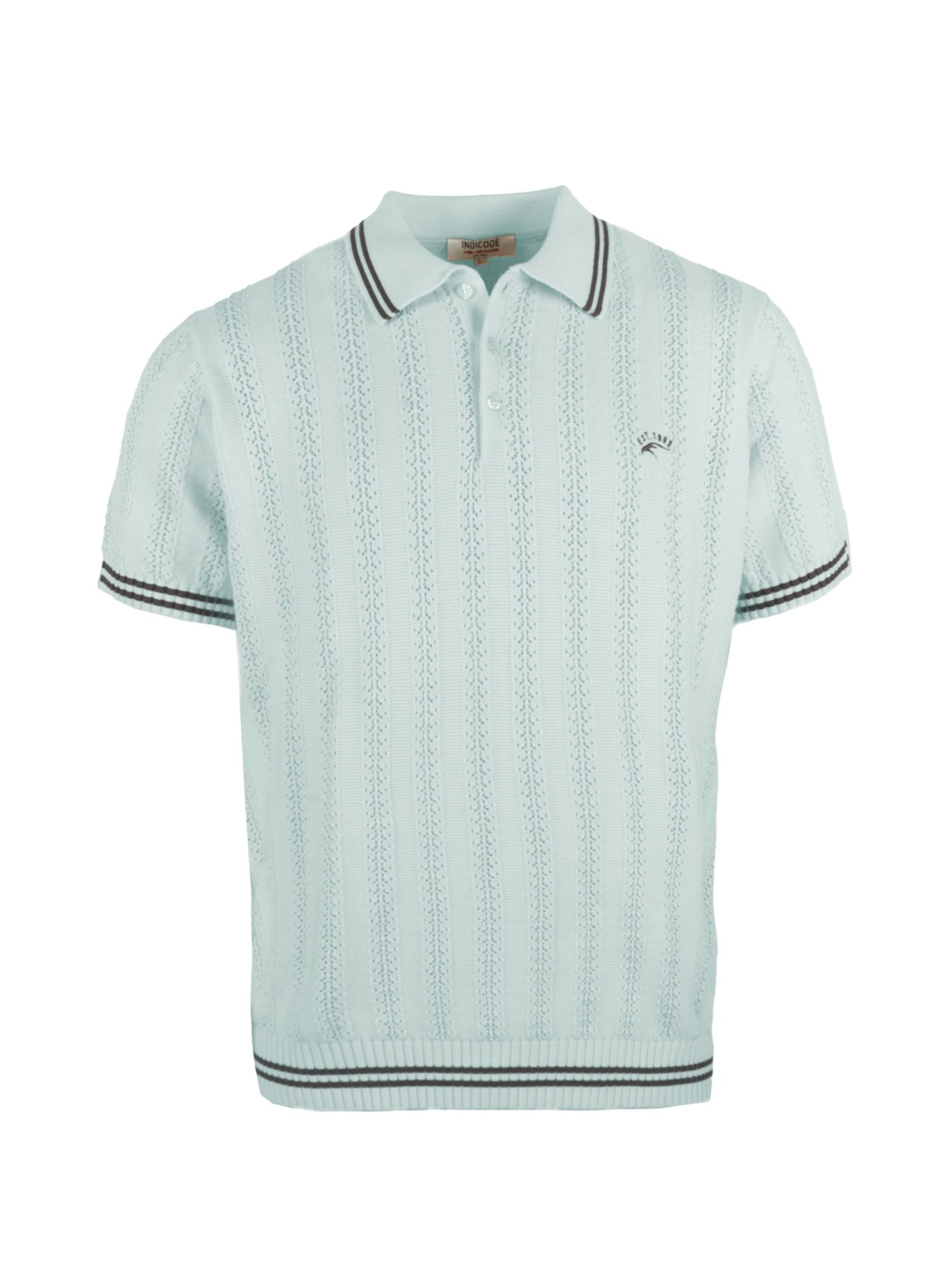 INDICODE Shirt in Blauw: voorkant