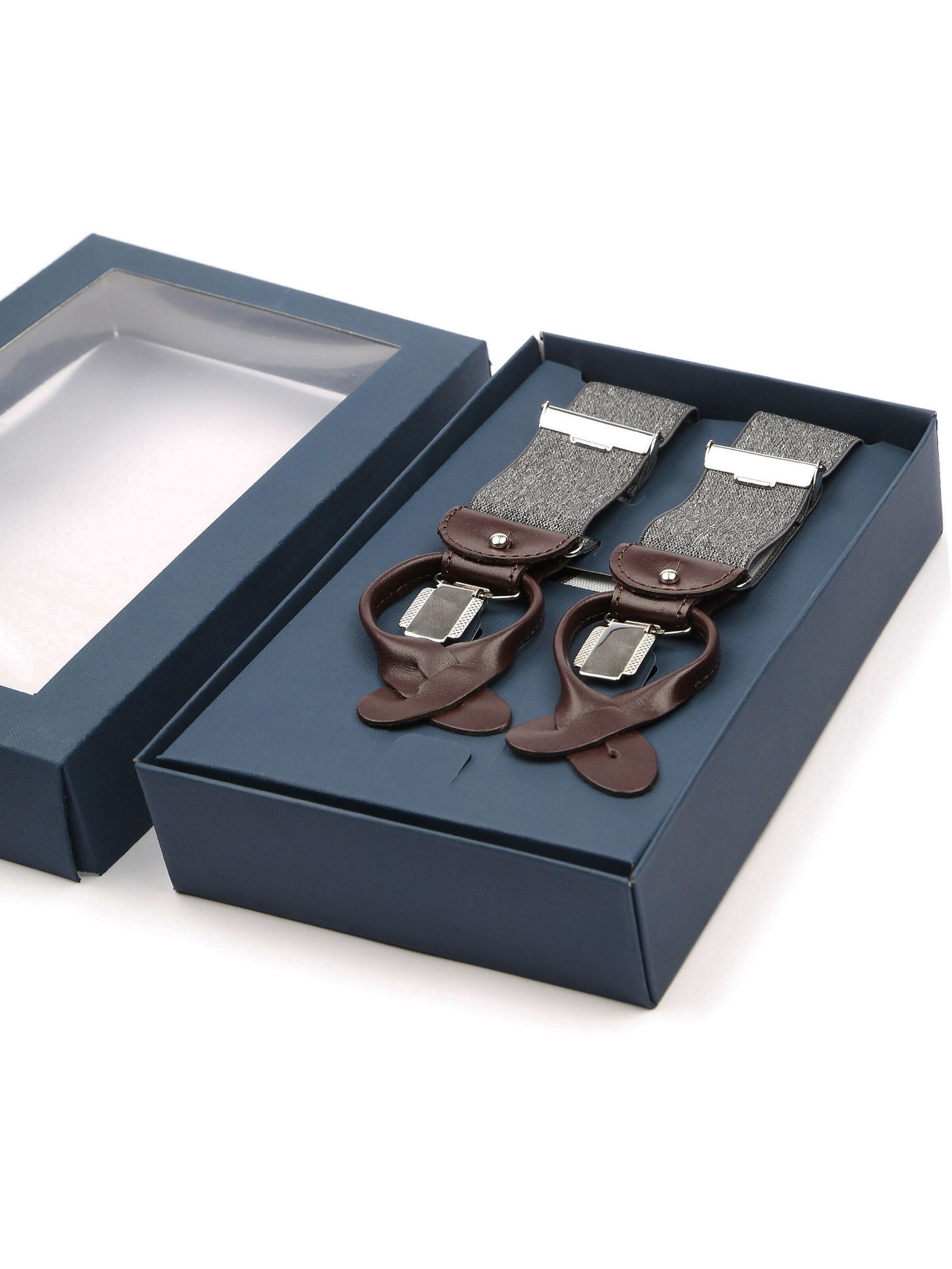 Profuomo Suspenders in Grey