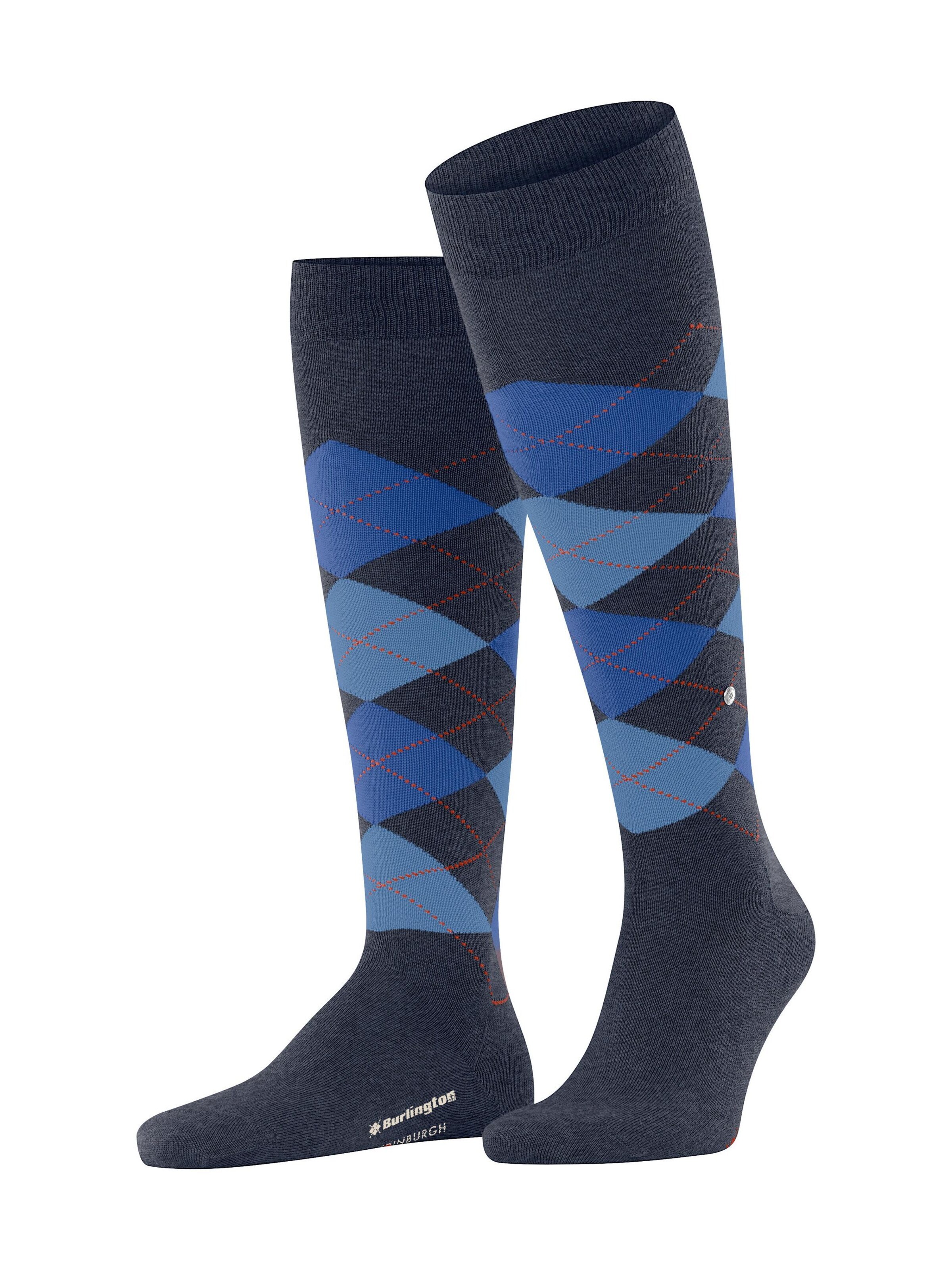 BURLINGTON Kniestrümpfe 'Edinburgh'‌‌‌‌‌‌‌‌ in Blau: Vorderseite