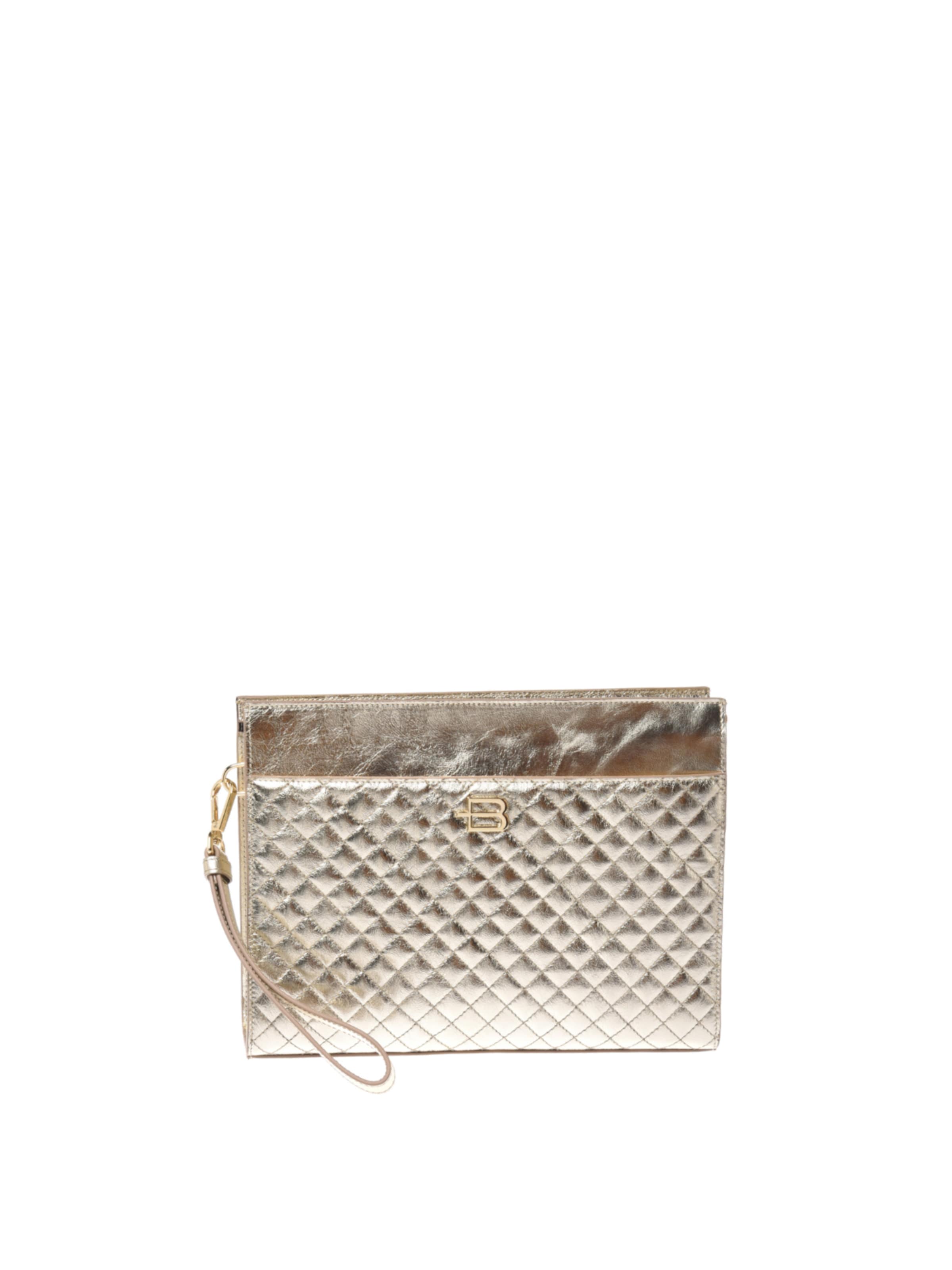 BALDININI Clutch in Gold: front