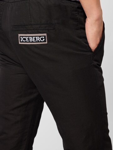 Effilé Pantalon ICEBERG en noir