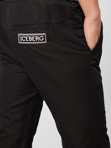ICEBERG Tapered Trousers in Black