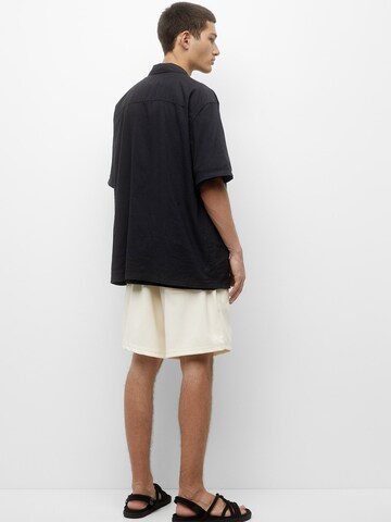 Pull&Bear Comfort fit Overhemd in Zwart