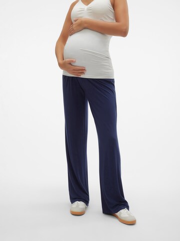 MAMALICIOUS Regular Trousers 'Alison' in Blue